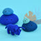 DASHDU - Tickly Triceratops - Mini  Cobalt Blue Felt Dinosaur